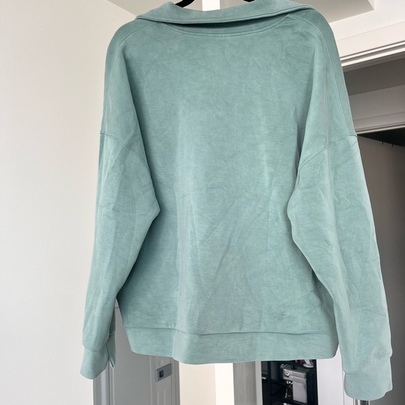 Mint Green Quarter-Zip Sweatshirt - Picture 6 of 6